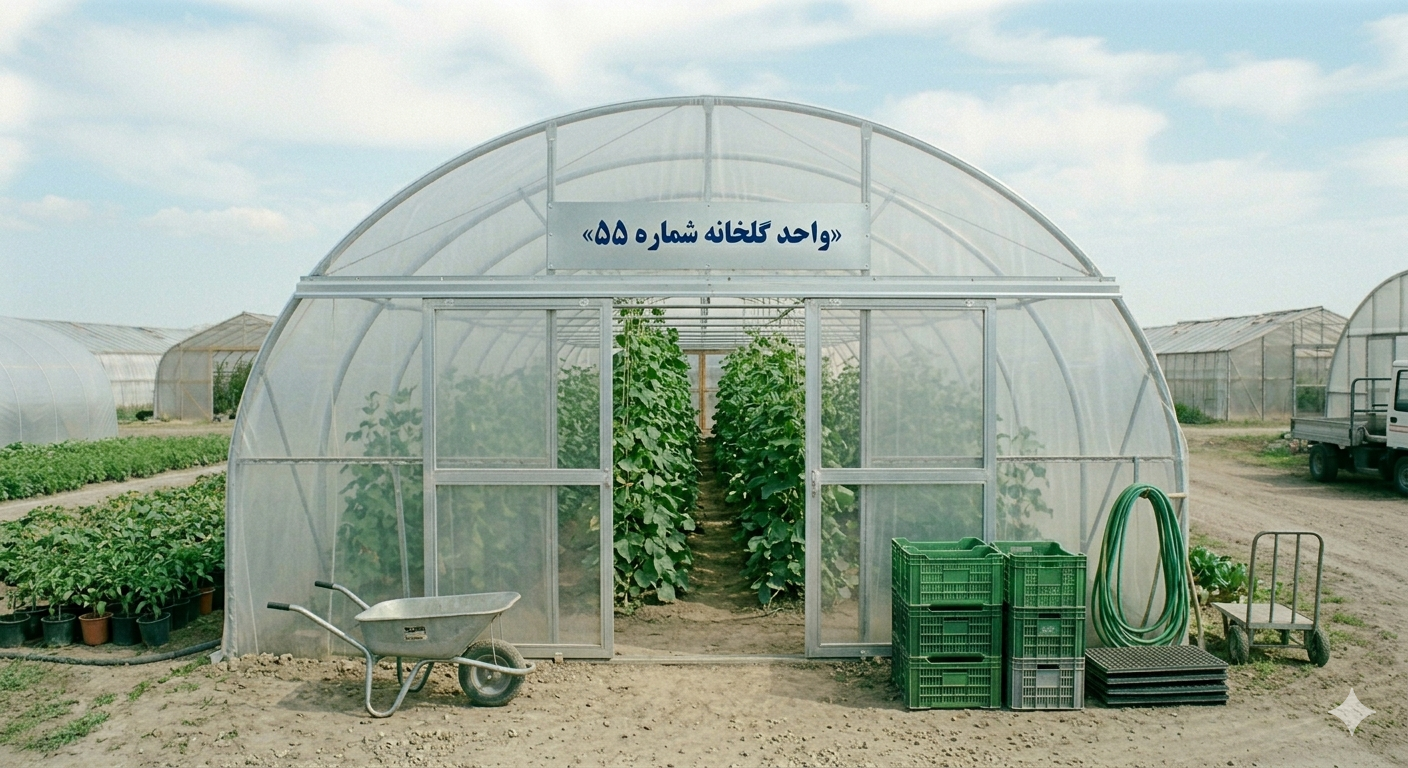 لوگوی واحد گلخانه‌ای شماره 55