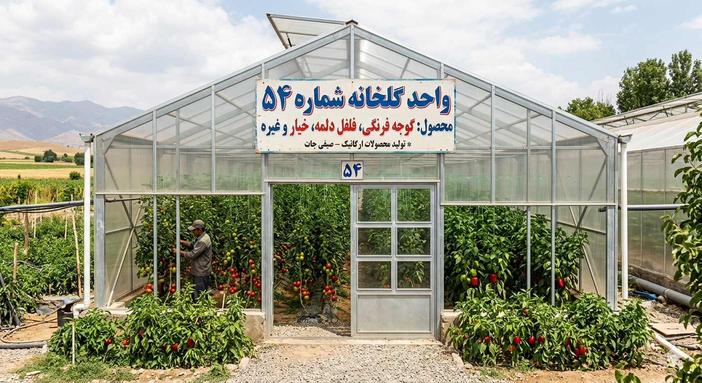 لوگوی واحد گلخانه‌ای شماره 54