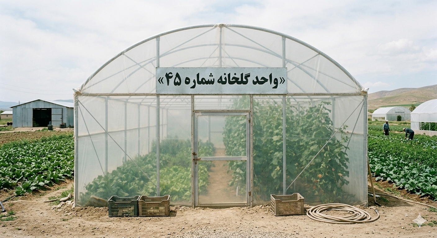 لوگوی واحد گلخانه‌ای شماره 45